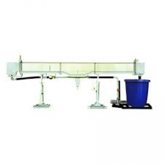 TILTING FLOW CHANNEL,100 mm. wide, Adjustable bed