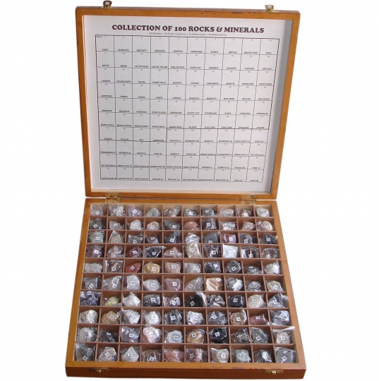School Lab Mineral Rock Specimen 42pcs