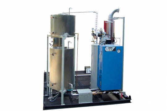 COMPACT STEAM TURBINE POWER PLANT, 200 kg/hr boiler