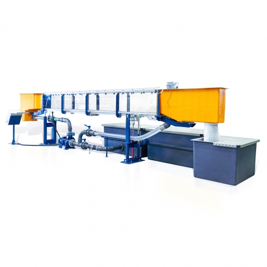Glass Sided Tilting Flume Experiment